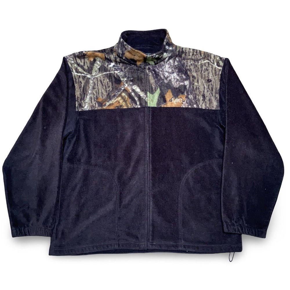 Lewis & Clark Outdoors Fleece Jacket Mens Size XL Realtree Camo Full Zip Hunting